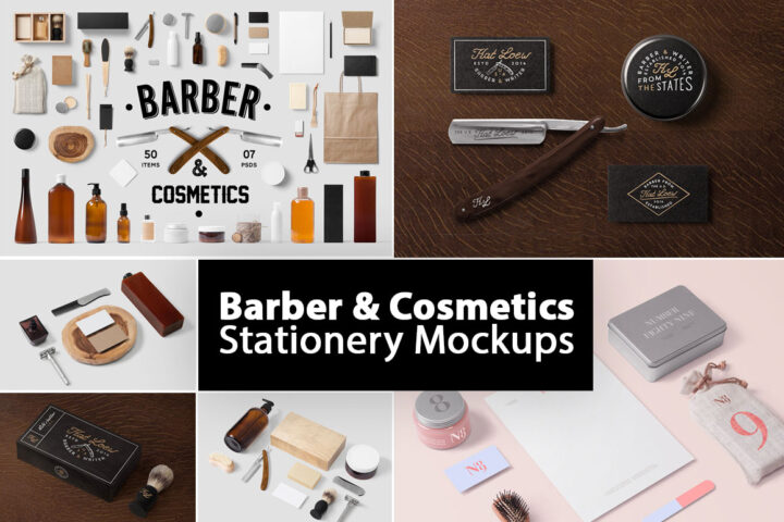 Barber & Cosmetics Mockups