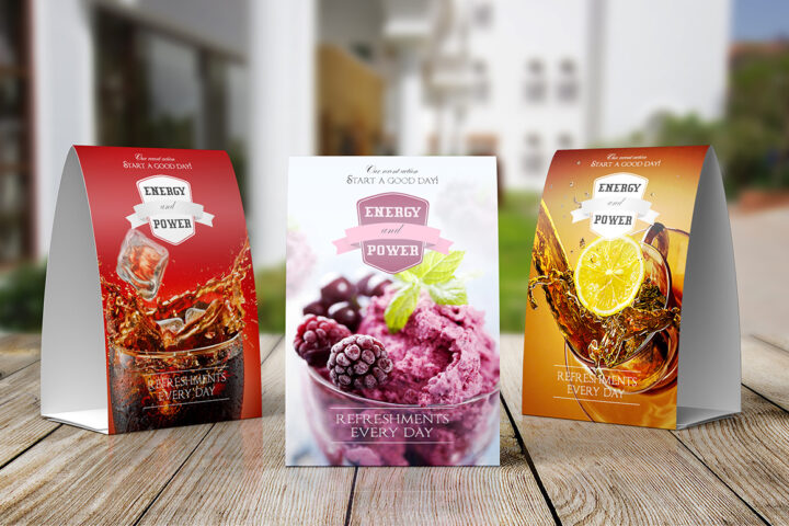 Paper Table Tent Mock-up Template