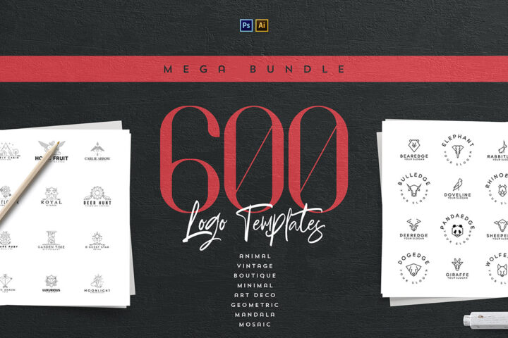 Mega Bundle – 600 Logo Templates