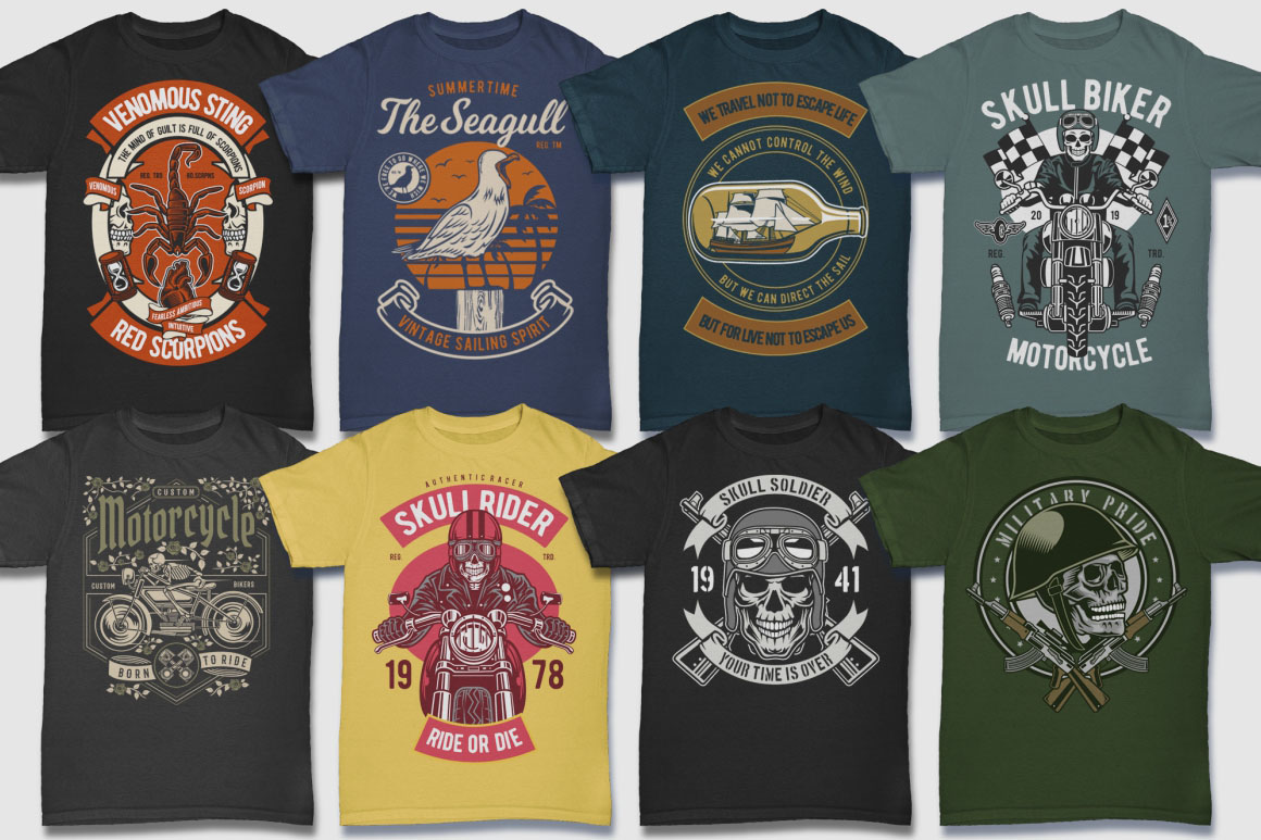 600 Retro T-shirt Designs - Dealjumbo