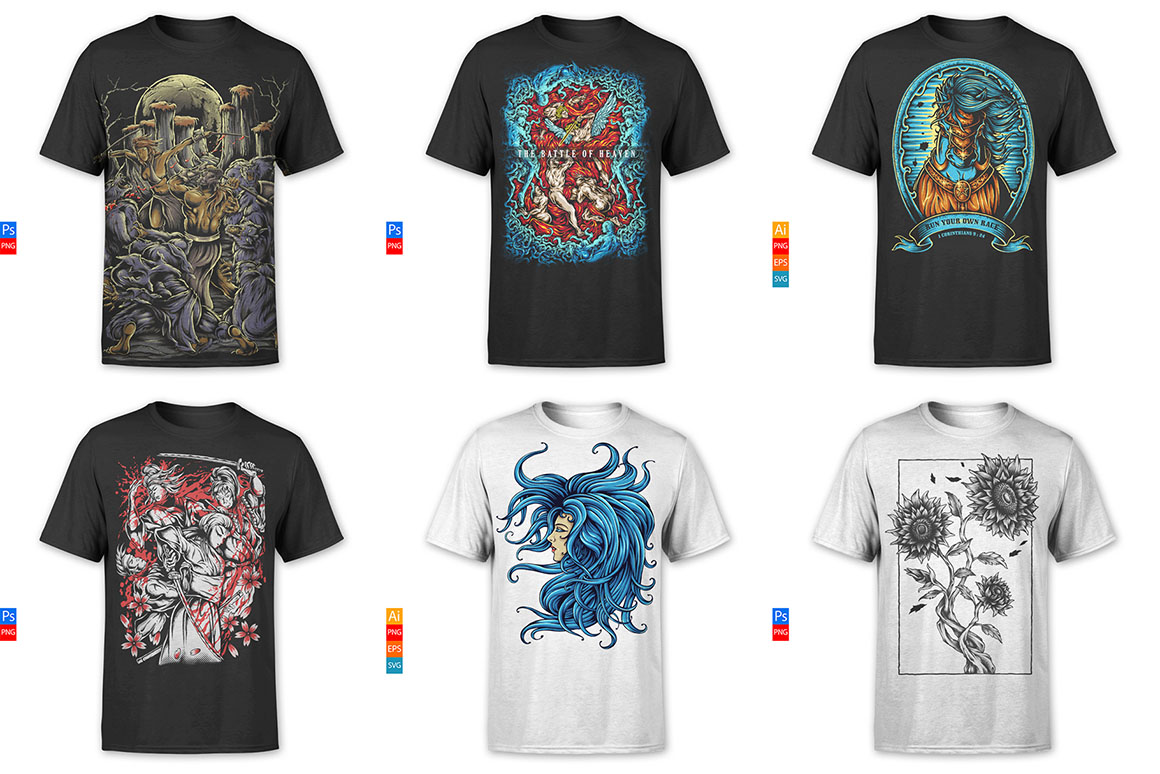 395 T-shirt Designs Mega Bundle - Dealjumbo