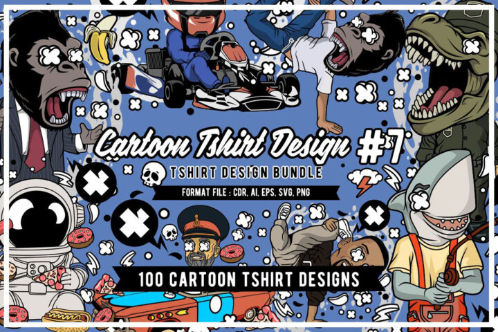 100 Cartoon T-shirt Designs 7