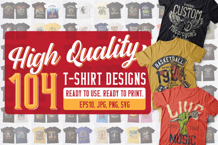 104 Illustrated T-shirt Designs