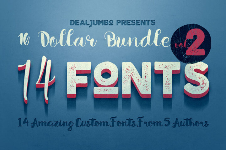 10 Dollar Bundle vol.2 – 14 Fonts!