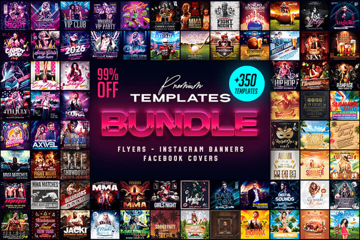 350 Templates – Flyers, Instagram & FB