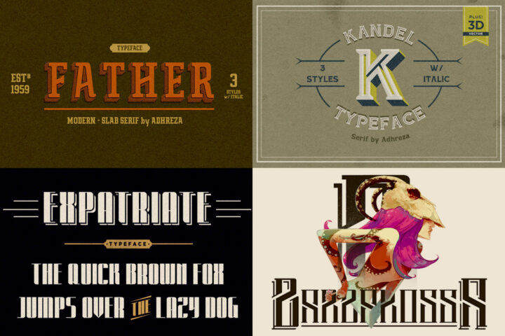 4 Unique Custom Font Families