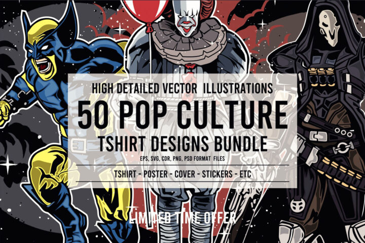 50 Pop Culture T-shirt Bundle