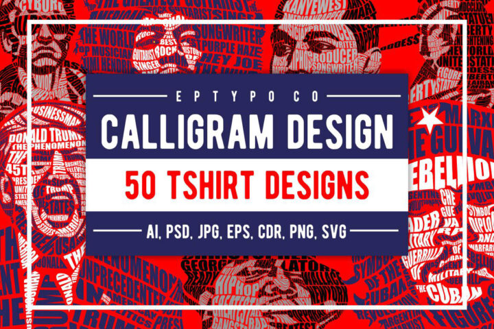 50 Calligram T-shirt Designs 2