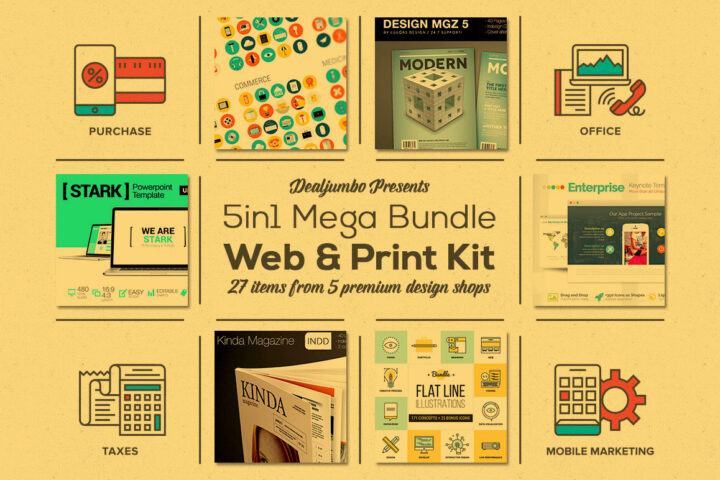 5in1 Mega Bundle v.20: Web & Print Kit