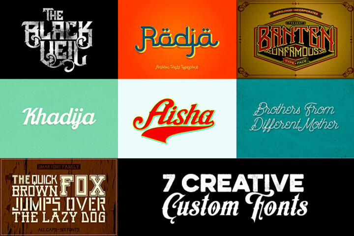7 Creative Custom Fonts