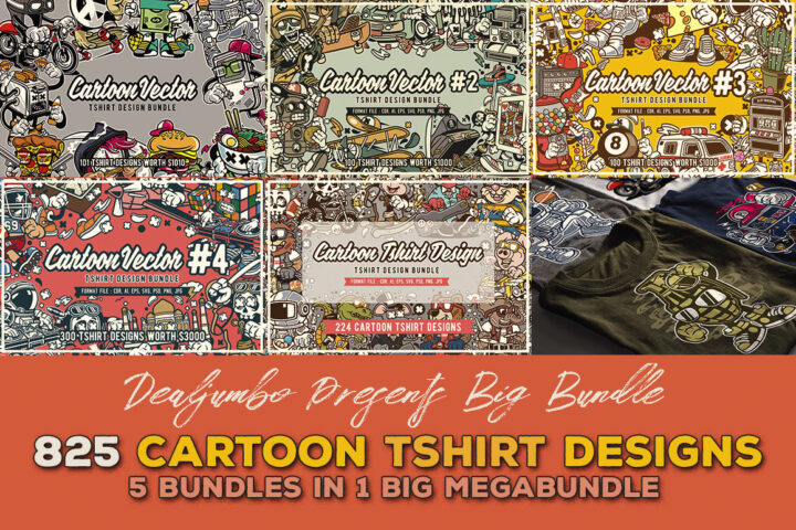 825 Cartoon T-shirt Designs