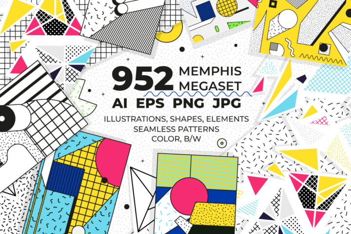 952 Memphis Elements & Patterns