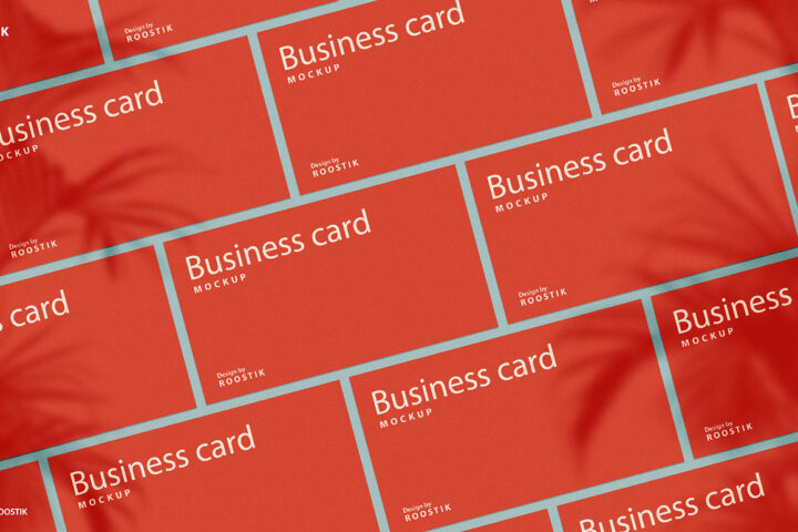 Flyer & Card & Sticker – Free Mockups