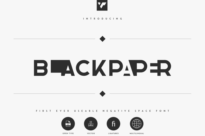 Blackpaper – 1st Negative Space Font