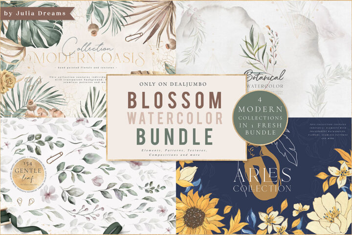 Blossom Watercolor Bundle