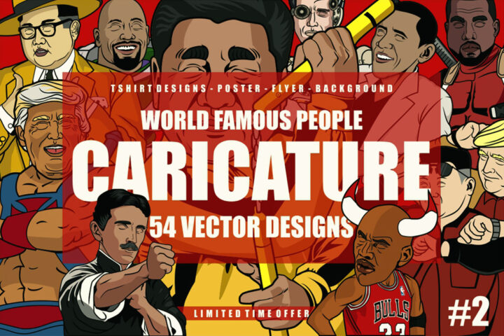 Caricature T-shirt Designs 2