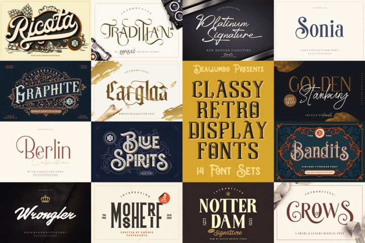 Classy & Retro Display Fonts
