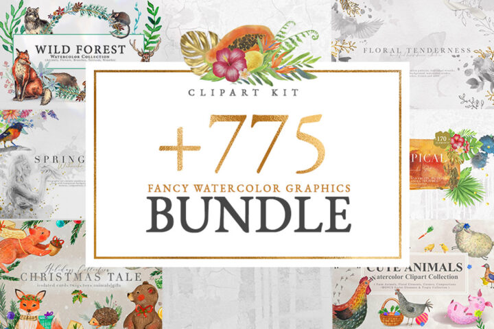 775+ Fancy Watercolor Graphics