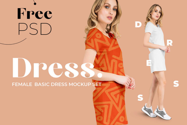 Female Basic Dress – Free Mockup