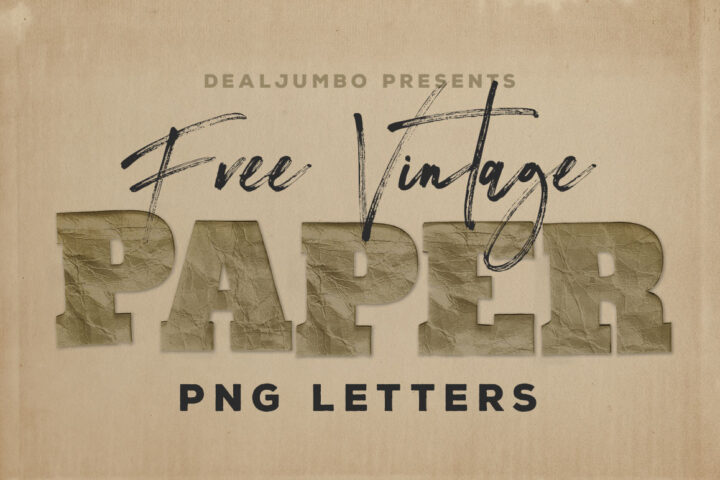 Free Vintage Paper PNG Letters