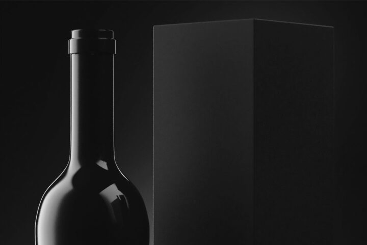 Black Wine Bottle – Free Mockup
