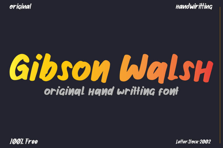 Gibson Walsh – Free Font