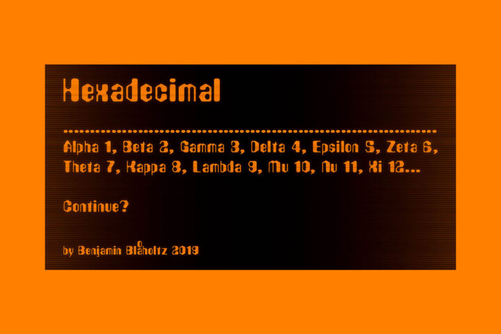 Hexadecimal – Free Font