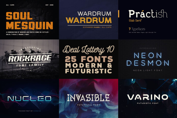 Deal Lottery 10 – 25 Modern & Futuristic Fonts
