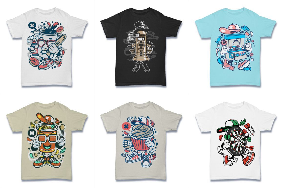 100 T-shirt Cartoon Designs 2 - Dealjumbo