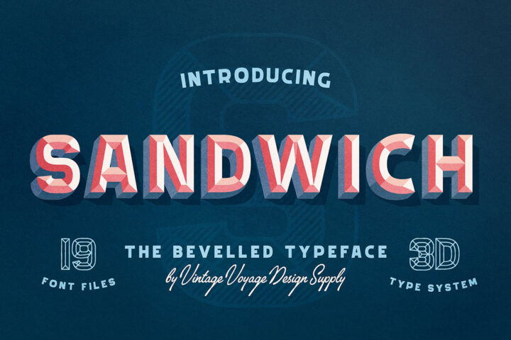 Sandwich – Bevelled 3D Type