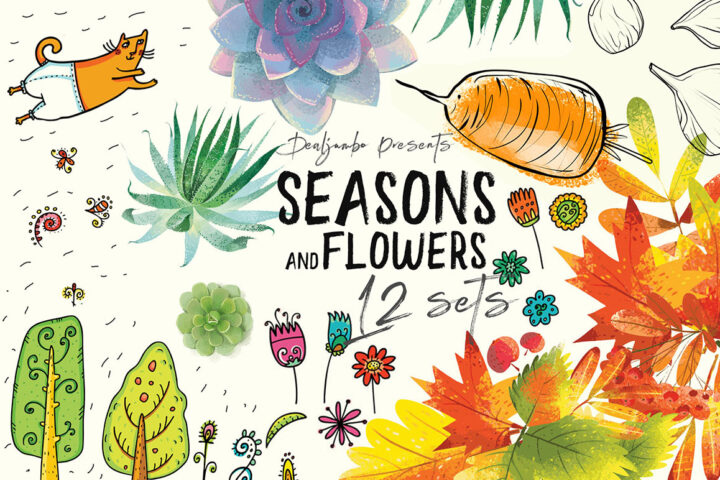 Seasons & Flowers – 12 Sets