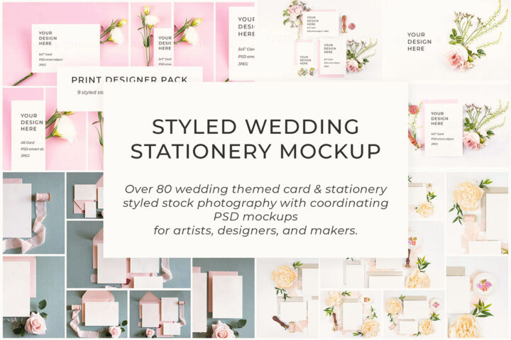 Styled Wedding Stationery Mockups