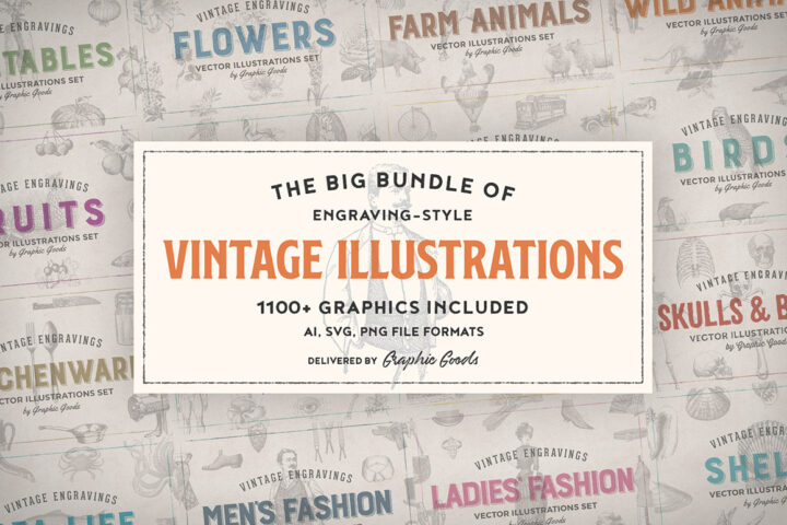 1100+ Vintage Illustrations