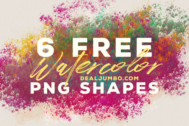 6 Free Watercolor Paint Shapes