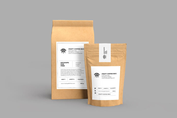 Craft Paper Bags – Free Mockup
