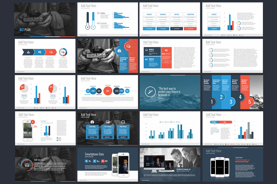 All 14 Keynote templates by Slidehack