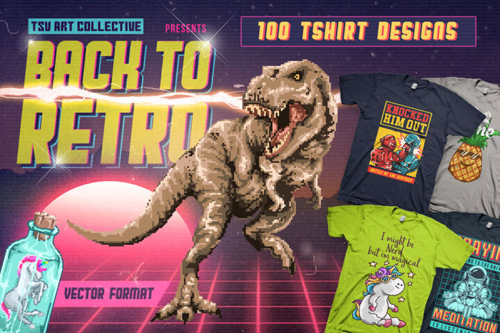 Back To Retro 100 T-Shirt Designs