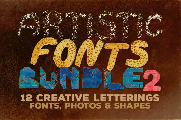 Artistic Fonts & Graphics Bundle 2