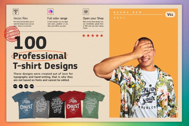 100 Professional T-shirt Designs