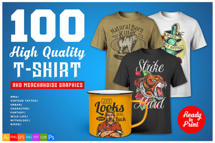 100 T-shirt & Merchandise Graphics