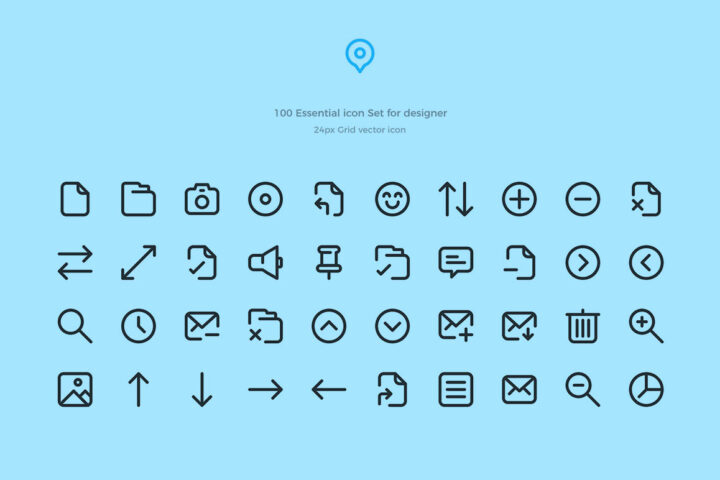 100 Free Essential Icons