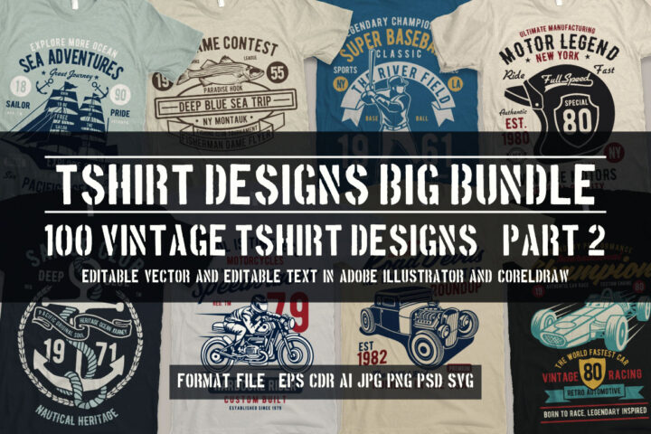 100 Vintage T-shirt Designs 2