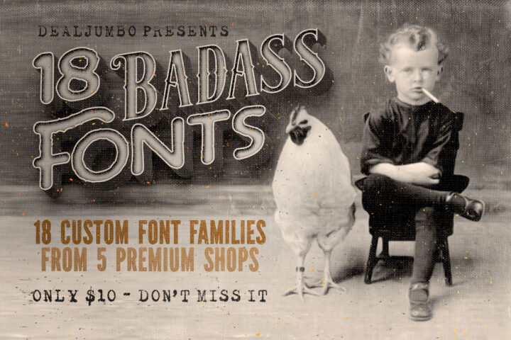 10 Dollar Bundle vol.6 – 18 Badass Fonts!