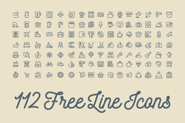 112 Free Line Icons
