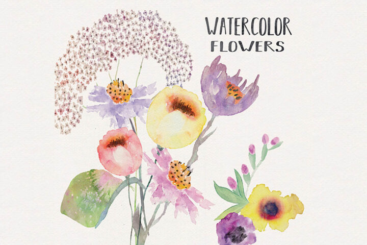 11 Free Watercolor Flowers