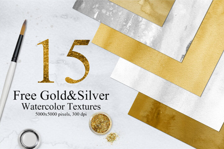 15 Free Gold Watercolor Paper Backgrounds