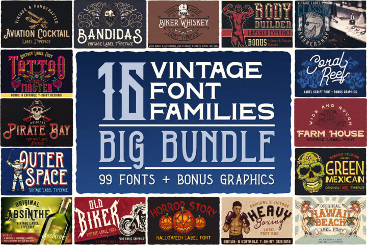 16 Font Families & Graphics
