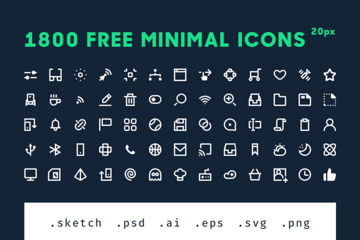 1800 Free Minimal Icons