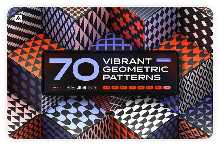 Vibrant Geometric Seamless Patterns
