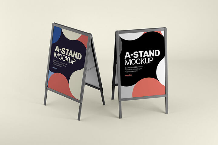 A-Stand Banner – Free Mockup